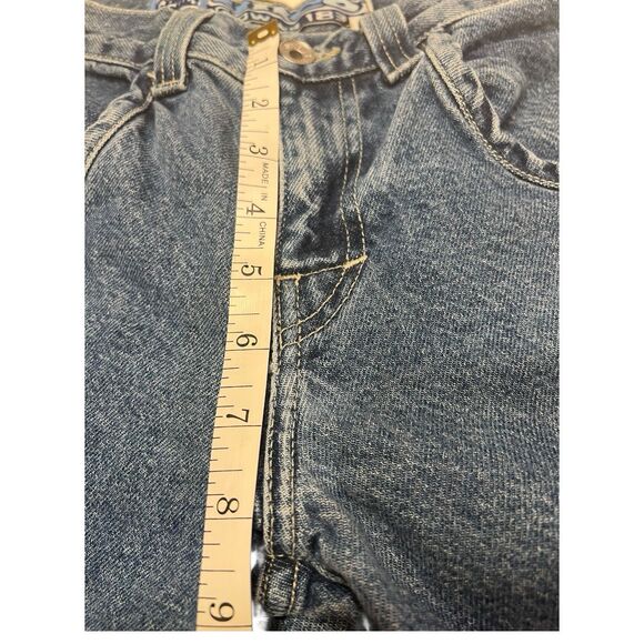 JNCO Gems Glowwy Girls Jeans Sz 10 Y2K Vintage USA Wide Leg Cartoon Embroidered - Picture 5 of 16